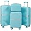 Stylish 4PCS Expandable ABS Luggage Set Elegant Appearance TSA Lock Silent Wheel Suitcase