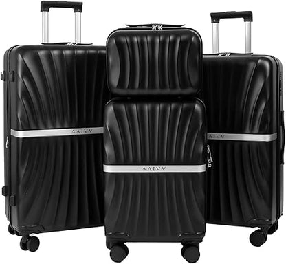 Stylish 4PCS Expandable ABS Luggage Set Elegant Appearance TSA Lock Silent Wheel Suitcase